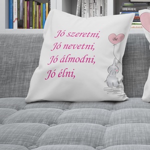 Páros Be mine szives elefántos esküvői párna  - otthon & életmód - lakástextil - párna & párnahuzat - Meska.hu