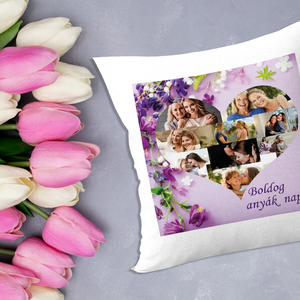 Anyáknapi szives fotómontázs párna , Otthon & Életmód, Lakástextil, Párna & Párnahuzat, Fotó, grafika, rajz, illusztráció, MESKA