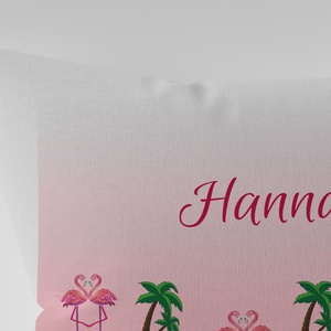  Flamingós, pálmafás ovis párna  - művészet - grafika & illusztráció - digitális - Meska.hu