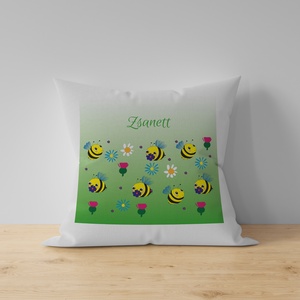  Méhecskés ovis párna , Otthon & Életmód, Lakástextil, Párna & Párnahuzat, Fotó, grafika, rajz, illusztráció, MESKA