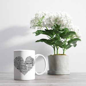 Anyák napi, betűs, szíves, Édesanya kávés bögre, Otthon & Életmód, Konyhafelszerelés, tálalás, Tálalás, Bögre & Csésze, Fotó, grafika, rajz, illusztráció, MESKA