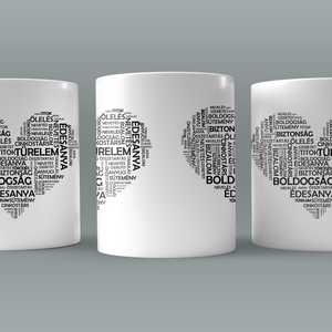 Anyák napi, betűs, szíves, Édesanya kávés bögre - otthon & életmód - konyhafelszerelés, tálalás - tálalás - bögre & csésze - Meska.hu