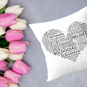 Anyák-napi szív betűből párna , Otthon & Életmód, Lakástextil, Párna & Párnahuzat, Fotó, grafika, rajz, illusztráció, MESKA