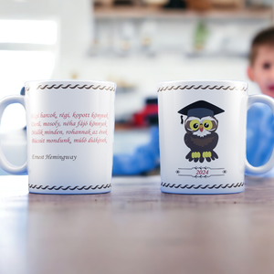 Ballagási baglyos kávés bögre  - otthon & életmód - konyhafelszerelés, tálalás - tálalás - bögre & csésze - Meska.hu