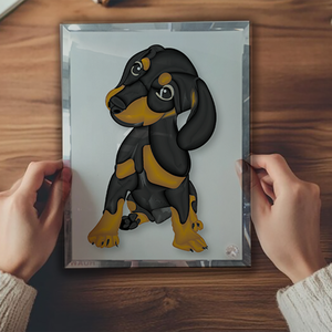  Üvegkép, Fotóüveg tacskó  - otthon & életmód - dekoráció - kép & falikép - üvegkép - Meska.hu