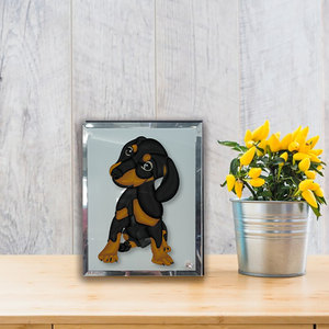  Üvegkép, Fotóüveg tacskó  - otthon & életmód - dekoráció - kép & falikép - üvegkép - Meska.hu