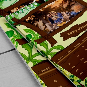 2026-os A4-es falinaptár dzsungeles - otthon & életmód - dekoráció - fali és függő dekoráció - falinaptár & öröknaptár - Meska.hu