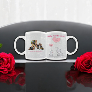 Be mine szives elefántos kávés bögre, Otthon & Életmód, Konyhafelszerelés, tálalás, Tálalás, Bögre & Csésze, Fotó, grafika, rajz, illusztráció, MESKA