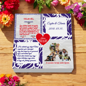 Valentin napi tejcsokoládé eperrel  (oklevél férfiaknak) - Meska.hu