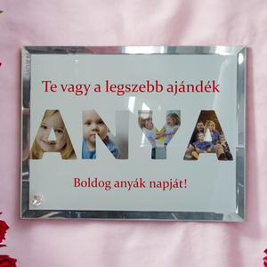  Anyák napi Üvegkép, Fotóüveg (ANYA), Otthon & Életmód, Dekoráció, Kép & Falikép, Üvegkép, Fotó, grafika, rajz, illusztráció, Üvegművészet, MESKA