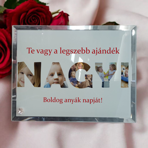  Anyák napi Üvegkép, Fotóüveg (NAGYI)), Otthon & Életmód, Dekoráció, Kép & Falikép, Üvegkép, Fotó, grafika, rajz, illusztráció, Üvegművészet, MESKA