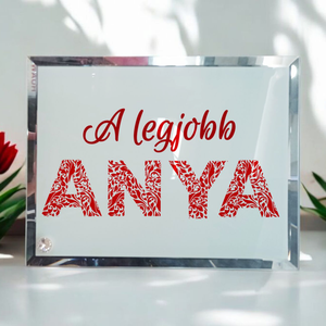  Anyák napi Üvegkép, Fotóüveg (A legjobb ANYA), Otthon & Életmód, Dekoráció, Kép & Falikép, Üvegkép, Fotó, grafika, rajz, illusztráció, Üvegművészet, MESKA