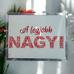  Anyák napi Üvegkép, Fotóüveg (A legjobb NAGYI), Otthon & Életmód, Dekoráció, Kép & Falikép, Üvegkép, Fotó, grafika, rajz, illusztráció, Üvegművészet, MESKA