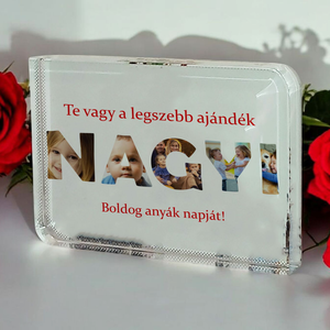 Anyák napi Fotókristály (NAGYI), Otthon & Életmód, Dekoráció, Kép & Falikép, Üvegkép, Fotó, grafika, rajz, illusztráció, MESKA