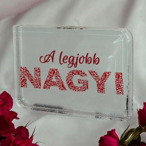 Anyák napi Fotókristály (A legjobb NAGYI), Otthon & Életmód, Dekoráció, Kép & Falikép, Üvegkép, Fotó, grafika, rajz, illusztráció, MESKA