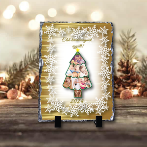 Karácsonyi saját fényképes fotókő, Otthon & Életmód, Dekoráció, Asztal és polc dekoráció, Díszüveg, Fotó, grafika, rajz, illusztráció, MESKA