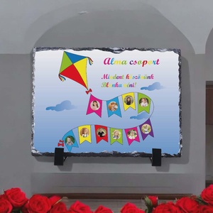 Ballagási fotókő egyedi felirattal és fényképpel (papírsárkány), Otthon & Életmód, Dekoráció, Asztal és polc dekoráció, Díszüveg, Fotó, grafika, rajz, illusztráció, MESKA