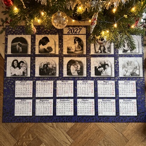 Saját fényképeses, egész éves (2027-es) naptár puzzle A3-as 500 darabos (kék csipkés), Művészet, Grafika & Illusztráció, Digitális, Fotó, grafika, rajz, illusztráció, MESKA