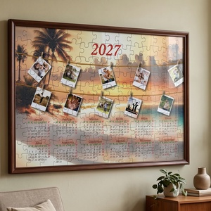 Saját fényképeses, egész éves (2027-es) naptár puzzle A3-as 500 darabos (pálmafás) - művészet - grafika & illusztráció - digitális - Meska.hu