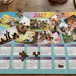 Saját fényképeses, egész éves (2027-es) naptár puzzle A3-as 500 darabos (szivárványos) - művészet - grafika & illusztráció - digitális - Meska.hu