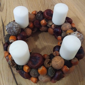 Adventi természet :) , adventi koszorú - otthon & életmód - dekoráció - virágdísz és tartó - koszorú - Meska.hu