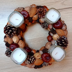 Adventi természet :) , adventi koszorú - otthon & életmód - dekoráció - virágdísz és tartó - koszorú - Meska.hu