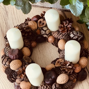 Adventi természet :) , adventi koszorú - otthon & életmód - dekoráció - virágdísz és tartó - koszorú - Meska.hu