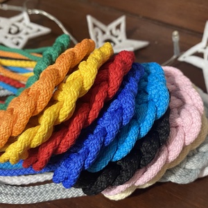 Kék csomózott zsinór nyaklánc - ékszer - nyaklánc - statement nyaklánc - Meska.hu