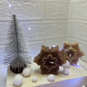 Mézeskalács hópehely gyertya szett - otthon & életmód - gyertya, illat, aroma - gyertya - Meska.hu