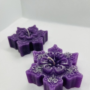 Lila hópehely gyertyaszett  A tél varázsa ezüst fényben, Otthon & Életmód, Gyertya, illat, aroma, Gyertya, Gyertya-, mécseskészítés, MESKA