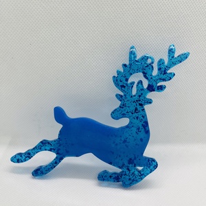 Epoxy rénszarvas dísz szett  A tél elegáns varázsa - karácsony - karácsonyi lakásdekoráció - karácsonyfadíszek - Meska.hu