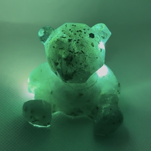 Világító Zöld Maci - karácsony - karácsonyi lakásdekoráció - karácsonyfadíszek - Meska.hu