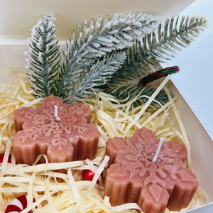 Rózsás Bronz Hópehely Gyertya  a melegség és elegancia találkozása, Otthon & Életmód, Gyertya, illat, aroma, Gyertya, Gyertya-, mécseskészítés, MESKA