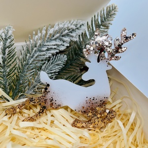 Epoxy Rénszarvas  Arany Csillogásban - Meska.hu