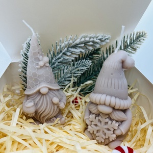 Téli Manó Gyertyaszett, Karácsony, Karácsonyi lakásdekoráció, Karácsonyi illatgyertya, mécses, Gyertya-, mécseskészítés, MESKA