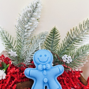 Kék Mézi és Süni Gyertya Szett - karácsony - karácsonyi lakásdekoráció - karácsonyi illatgyertya, mécses - Meska.hu