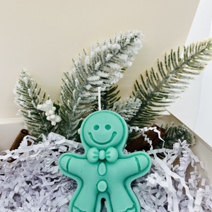 Zöld Mézi és Manó  Gyertya Szett - karácsony - karácsonyi lakásdekoráció - karácsonyi illatgyertya, mécses - Meska.hu