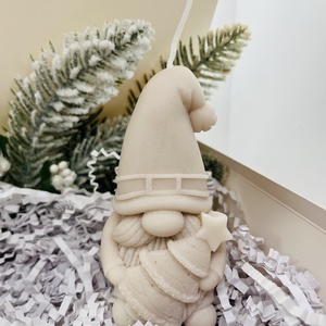 Bézs Mézi és Manó  Gyertya Szett - karácsony - karácsonyi lakásdekoráció - karácsonyi illatgyertya, mécses - Meska.hu