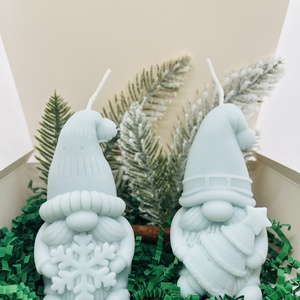 Zöld Manó Gyertya Szett, Karácsony, Karácsonyi lakásdekoráció, Karácsonyi illatgyertya, mécses, Gyertya-, mécseskészítés, MESKA