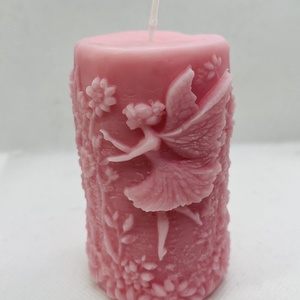 Tündéres tömb gyertya � rózsaszín, Otthon & Életmód, Gyertya, illat, aroma, Gyertya, Gyertya-, mécseskészítés, MESKA