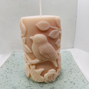 Madaras tömb gyertya- baracvirág - Meska.hu