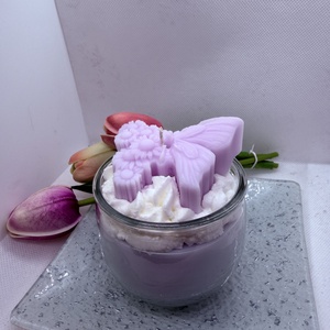 Habos pillangós szójagyertya � romantikus, kézműves díszgyertya ajándékba - otthon & életmód - gyertya, illat, aroma - gyertya - Meska.hu