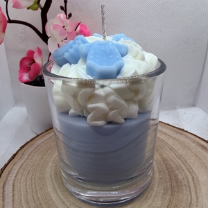 Babaköszöntő díszgyertya üvegben - otthon & életmód - gyertya, illat, aroma - gyertya - Meska.hu