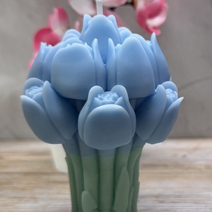 Tulipán csokor gyertya � tavaszi virágos dekoráció, Otthon & Életmód, Gyertya, illat, aroma, Gyertya, Gyertya-, mécseskészítés, MESKA