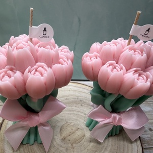 Tulipáncsokor gyertya - otthon & életmód - gyertya, illat, aroma - gyertya - Meska.hu