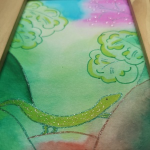 Erdőlakó állatok - Gyík - művészet - festmény - akvarell - Meska.hu