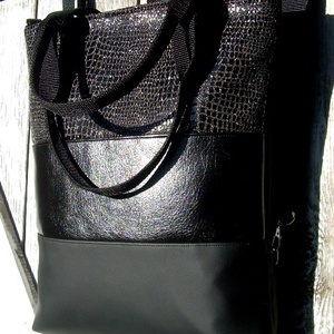 AKCIÓ! -  CITY BAG HÁTIZSÁK/OLDALTÁSKA/VÁLLTÁSKA : Elegáns fekete 2. -  - Meska.hu