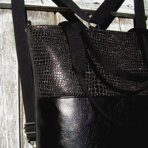 AKCIÓ! -  CITY BAG HÁTIZSÁK/OLDALTÁSKA/VÁLLTÁSKA : Elegáns fekete 2. -  - Meska.hu