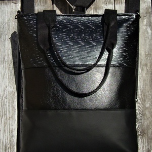 CITY BAG HÁTIZSÁK/OLDALTÁSKA/VÁLLTÁSKA : Fényesen elegáns 4. - táska & tok - variálható táska - Meska.hu