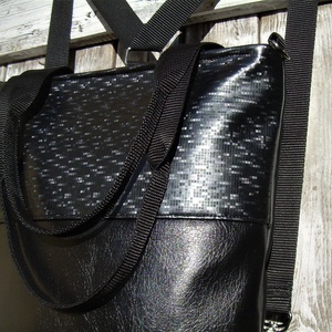 CITY BAG HÁTIZSÁK/OLDALTÁSKA/VÁLLTÁSKA : Fényesen elegáns 4. - táska & tok - variálható táska - Meska.hu